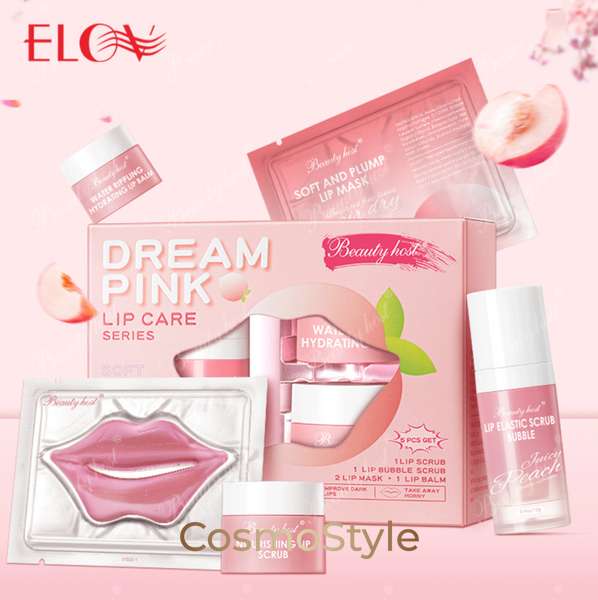 Набор для ухода за губами от сухости и шелушения Beauty host (Бьюти Хост) Dream Pink Lip Care Series 3,5 г + 15 г + 12 г + 2 маски 248128-03 фото