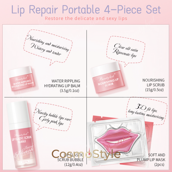 Набор для ухода за губами от сухости и шелушения Beauty host (Бьюти Хост) Dream Pink Lip Care Series 3,5 г + 15 г + 12 г + 2 маски 248128-03 фото