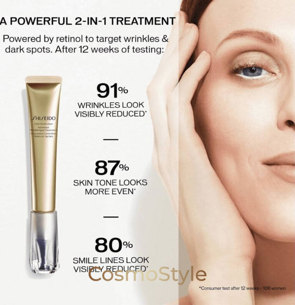 Інтенсивний крем для обличчя від зморшок і пігментації Shiseido Vital Perfection Intensive WrinkleSpot Treatment, 20 мл shes743-03 фото