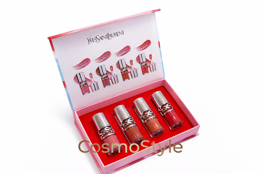 Подарунковий набір губних помад Yves Saint Laurent (Ів Сен-Лоран) LOVE відтінки 3 Mellow Mallow, 4 Honey Pure Love, 5 California Sunshine, 7 Strawberry Star 24 мл (4&times;6 мл) yslnp46-03 фото