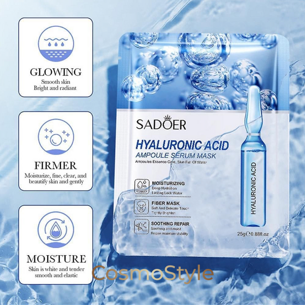 Зволожувальна тканинна маска з гіалуроновою кислотою Sadoer (Садоер) Hyaluronic Acid Ampoule Serum Mask, 25 г sm8483-03 фото
