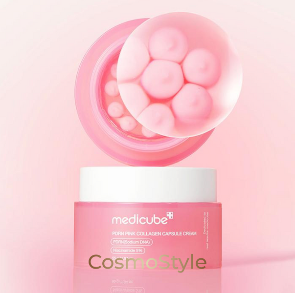 Крем для лица Medicube PDRN Pink Collagen Capsule Cream &ndash; с коллагеновыми капсулами и ниацинамидом, 55 г medcrem8473-03 фото