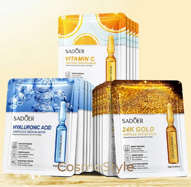 Зволожувальна тканинна маска з гіалуроновою кислотою Sadoer (Садоер) Hyaluronic Acid Ampoule Serum Mask, 25 г sm8483-03 фото