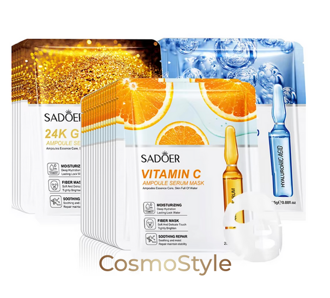 Зволожувальна тканинна маска з гіалуроновою кислотою Sadoer (Садоер) Hyaluronic Acid Ampoule Serum Mask, 25 г sm8483-03 фото