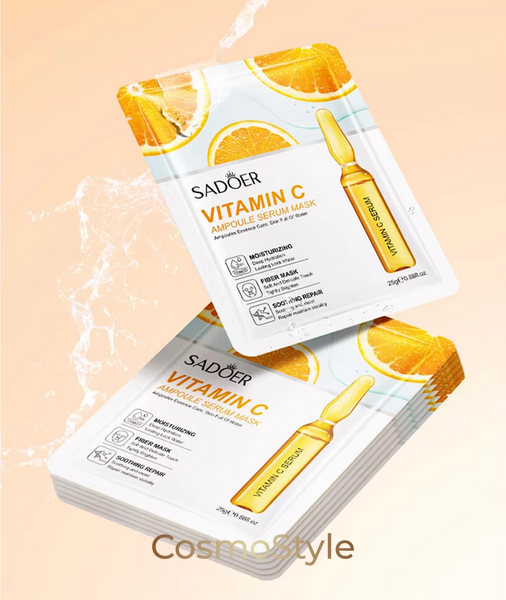 Тканинна маска для обличчя з вітаміном С Sadoer (Садоер) Vitamin C Ampoule Serum Mask, 25 г sm8484-03 фото