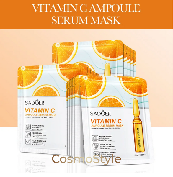 Тканинна маска для обличчя з вітаміном С Sadoer (Садоер) Vitamin C Ampoule Serum Mask, 25 г sm8484-03 фото