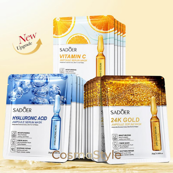 Тканинна маска для обличчя з вітаміном С Sadoer (Садоер) Vitamin C Ampoule Serum Mask, 25 г sm8484-03 фото
