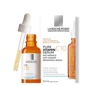 Сироватка-антиоксидант La Roche-Posay (Ля Рош-Позе) Pure Vitamin C10 проти зморшок для відновлення шкіри обличчя 30 мл c10 фото