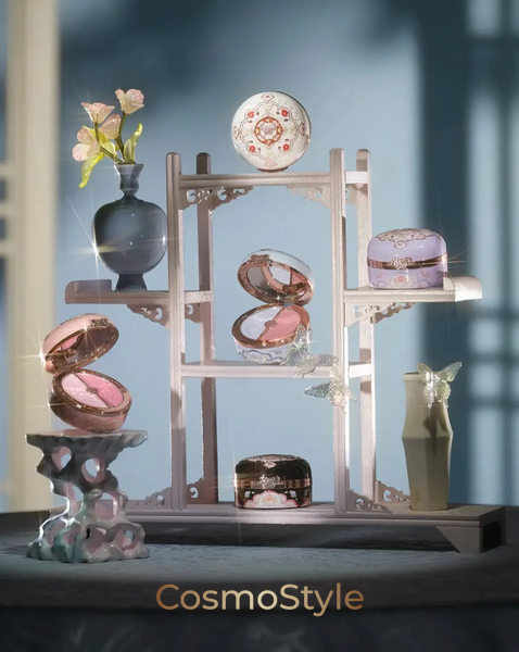 Рум&rsquo;яна + хайлайтер Flower Knows (Флавер Ноуз) Butterfly Cloud Collar Rouge Box Highlighting & Blush Duo Powder 6 г &mdash; відтінок 01 Rouge Snow 01 Rouge Snow фото