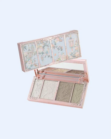 Палетка хайлайтер + контур + бронзер Flower Knows (Флавер Ноуз) Butterfly Cloud Collar Embossed Highlight & Contour Palette 16 г &mdash; 01 Moon Shadow 01 Moon Shadow фото