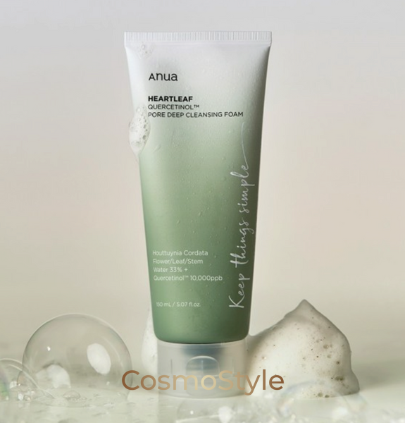 Пенка для умывания глубокого очищения пор Anua Heartleaf Quercetinol Pore Deep Cleansing Foam 150 мл 011801 фото