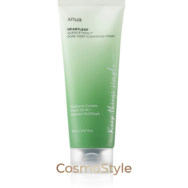 Пенка для умывания глубокого очищения пор Anua Heartleaf Quercetinol Pore Deep Cleansing Foam 150 мл 011801 фото