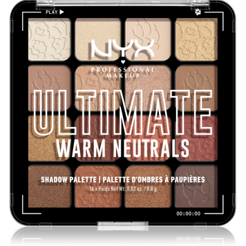 Палетка теней для век NYX Professional Makeup Ultimate Shadow Palette Warm Neutrals, 16 оттенков - 0.8g nyxpalet5847-03 фото