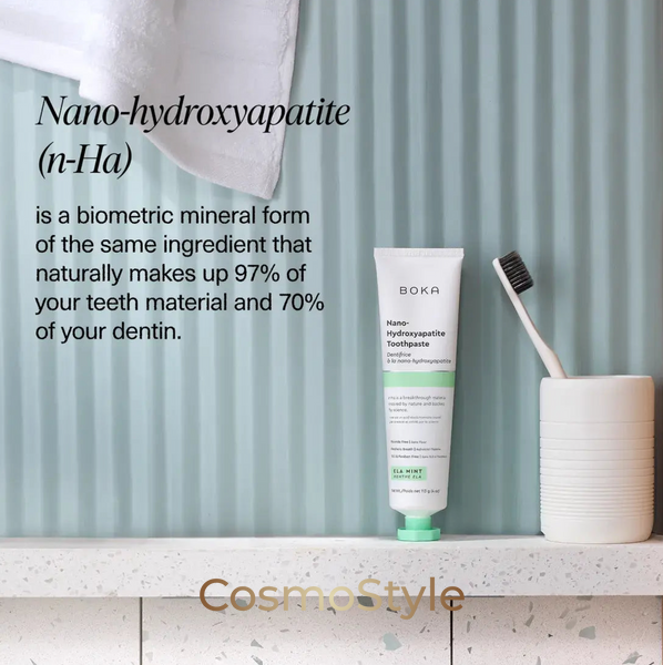 М&rsquo;ятна Зубна паста BOKA (Бока) Nano-Hydroxyapatite Toothpaste Ela Mint без фтору для щоденного очищення та свіжого подиху 113 г pb02339-03 фото