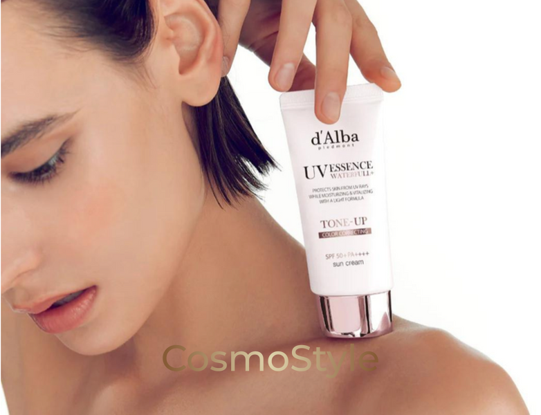 Сонцезахисный крем SPF50+ для лица Тонирующий PA++++ d'Alba - Waterfull Tone-Up Sun Cream - 50 мл spfalba504356 фото