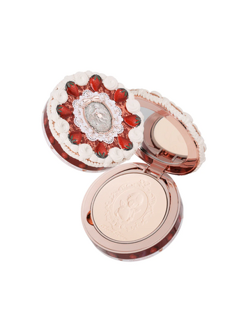 Пресована пудра Flower Knows Strawberry Cupid Pressed Powder матова фіксація 9.5 g - 02 Ivory Beige 02 Ivory Beige фото
